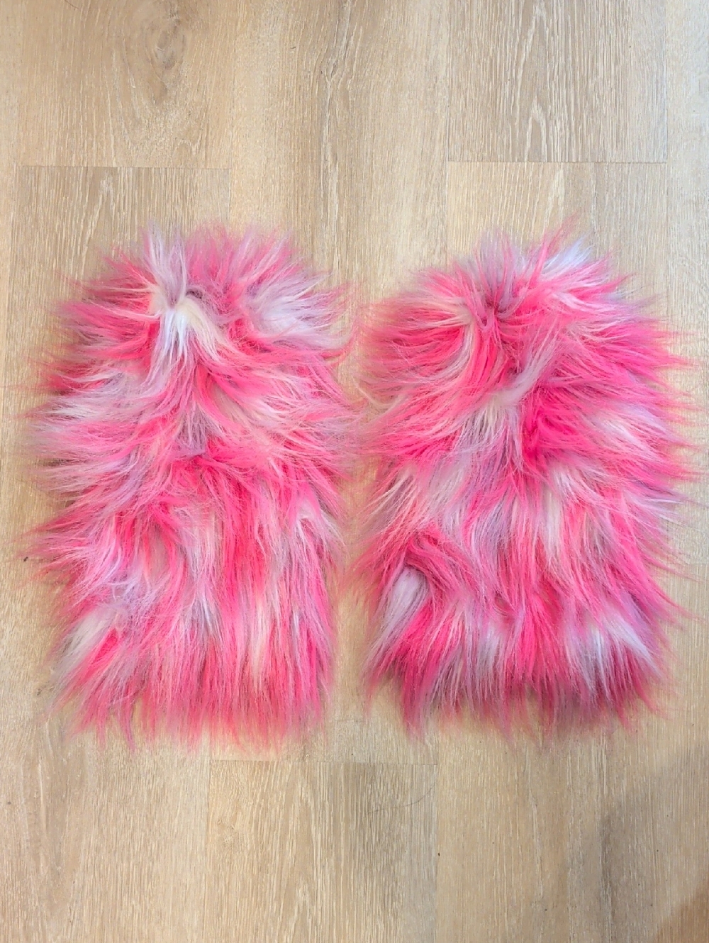 Pink Fluffy Leg Warmers Fluffies Ravewear
